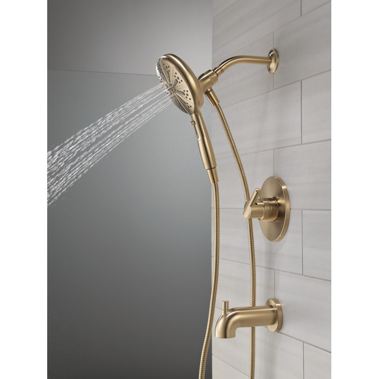 Champagne Bronze Multi-Head Wall Mounted Handheld Shower