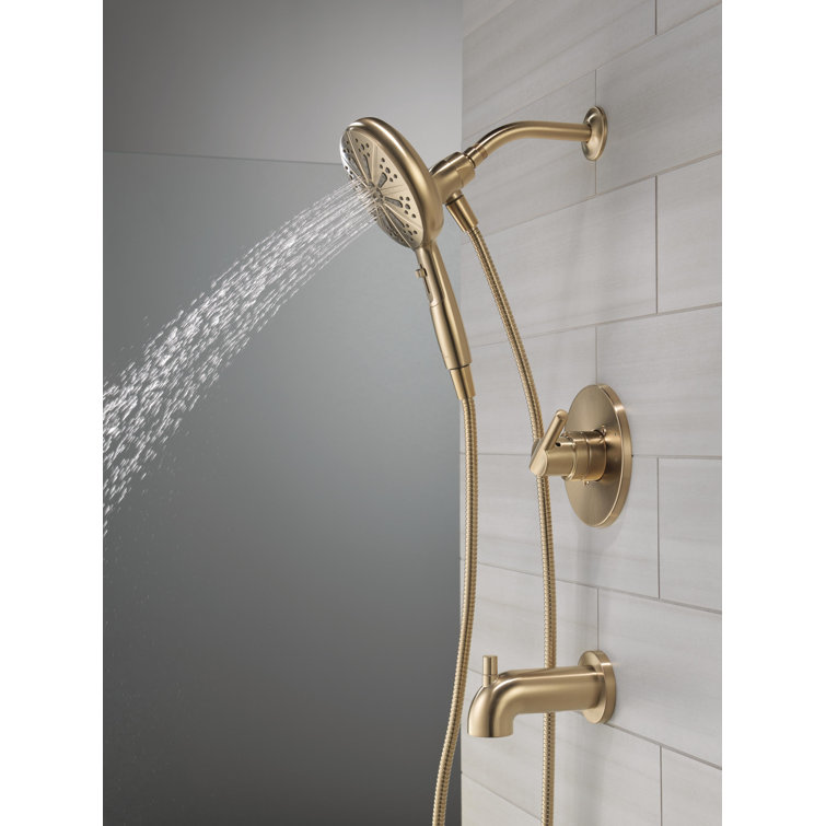 Champagne Bronze Multi-Head Wall Mounted Handheld Shower