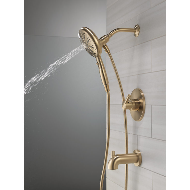 Champagne Bronze Multi-Head Wall Mounted Handheld Shower