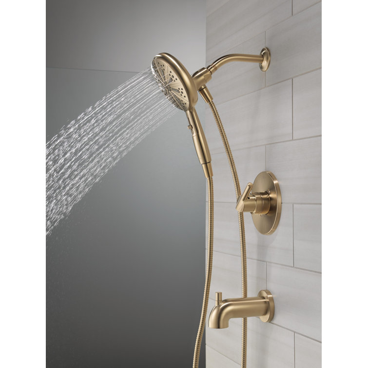 Champagne Bronze Multi-Head Wall Mounted Handheld Shower