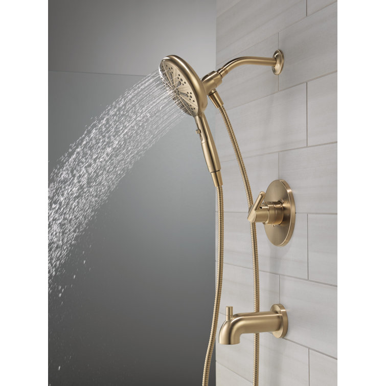 Champagne Bronze Multi-Head Wall Mounted Handheld Shower