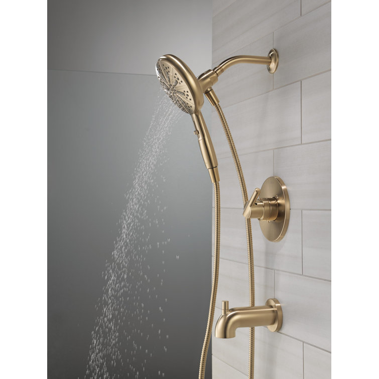 Champagne Bronze Multi-Head Wall Mounted Handheld Shower