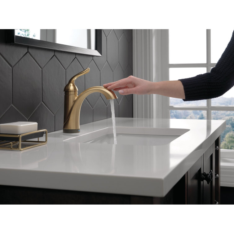 Elegant Single Hole Zinc Bathroom Faucet in Champagne Bronze