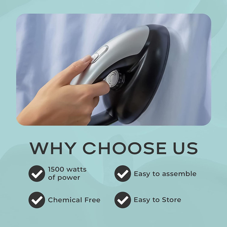 Black and Silver All-in-One Garment Steamer with Ironing Board