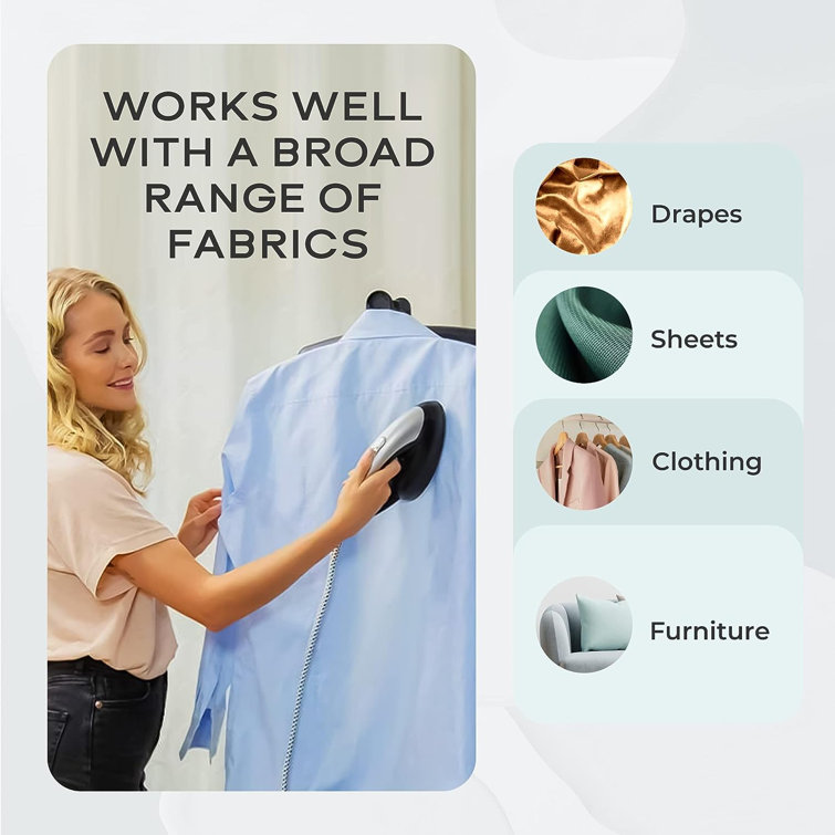 Black and Silver All-in-One Garment Steamer with Ironing Board