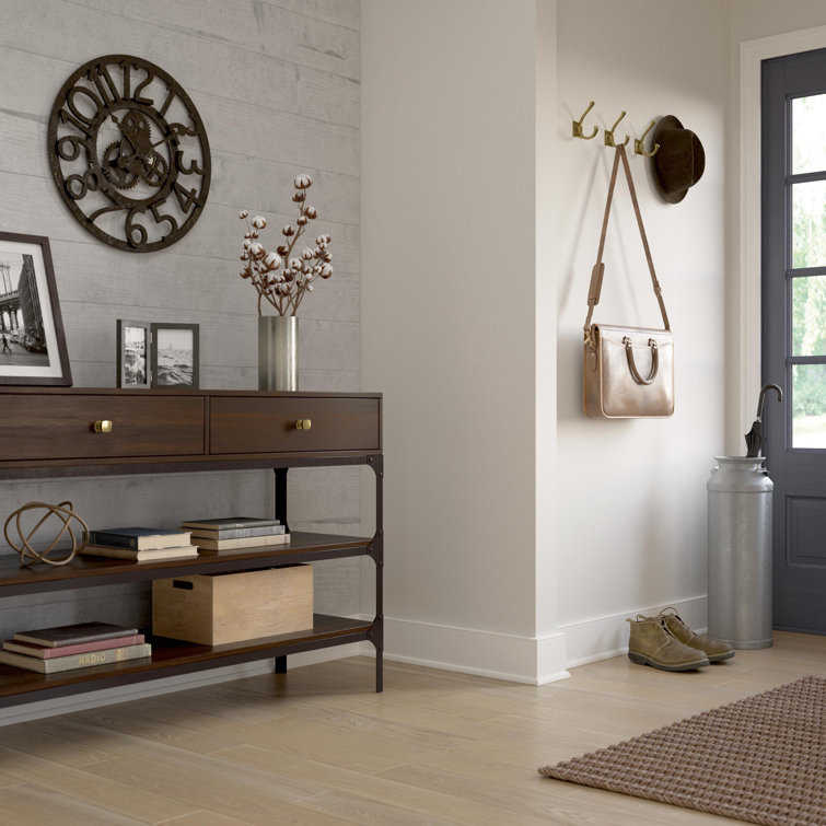 Satin Gold Double Coat and Hat Wall Hook