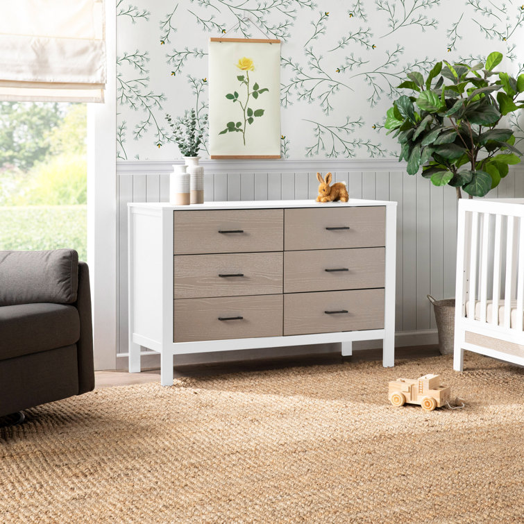 Coastwood White 6-Drawer Farmhouse Nursery Dresser