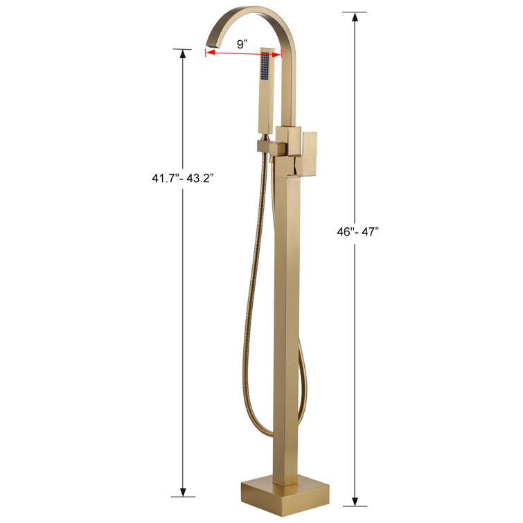 1 Handle Bathroom Freestanding Tub Filler with Diverter