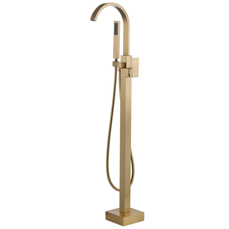 1 Handle Bathroom Freestanding Tub Filler with Diverter