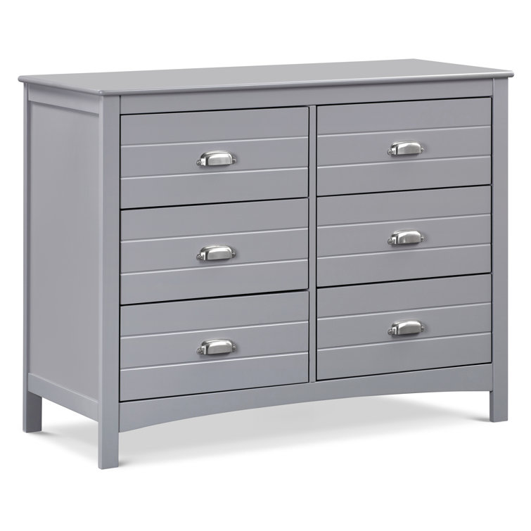 Gray Farmhouse 6-Drawer Double Dresser