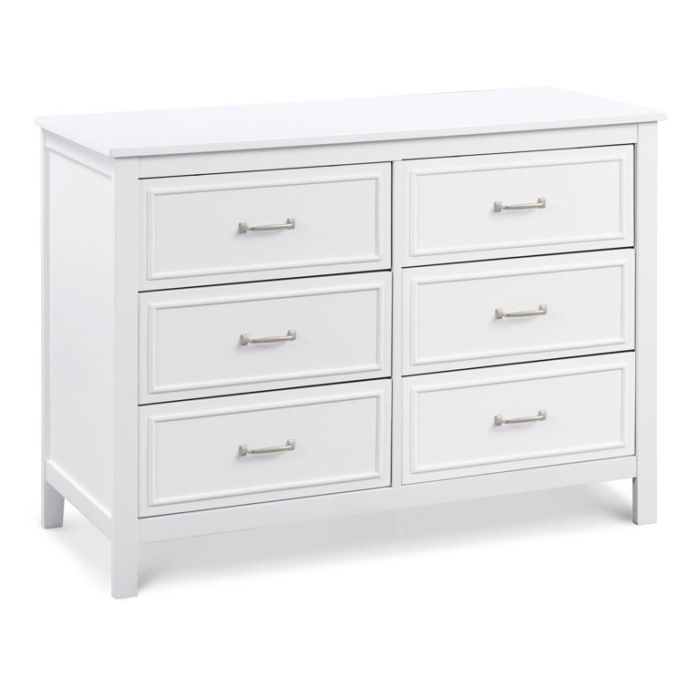 Charlie Classic White 6-Drawer Nursery Double Dresser