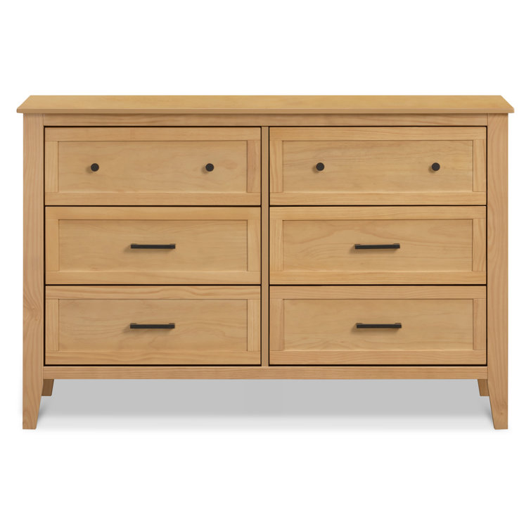 Honey Farmhouse Double Dresser with Six Drawers