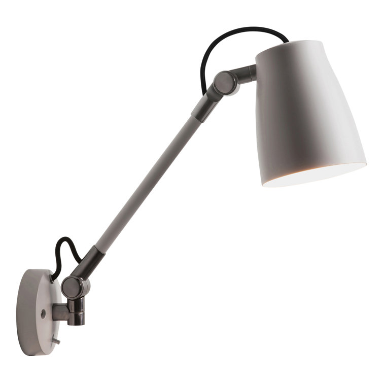 Matte White Adjustable LED Swing Arm Sconce