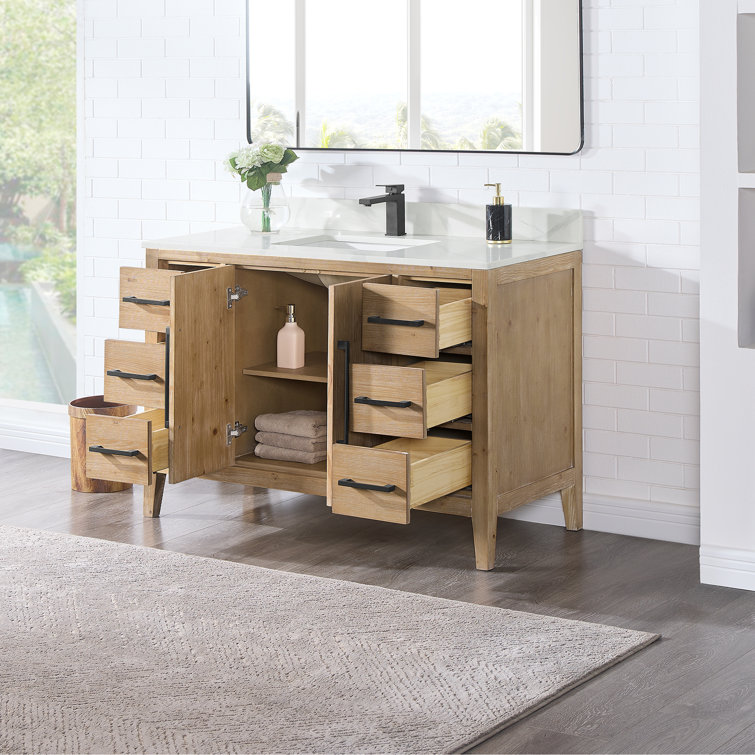Laurel 47.2" Weathered Fir Freestanding Bathroom Vanity Base