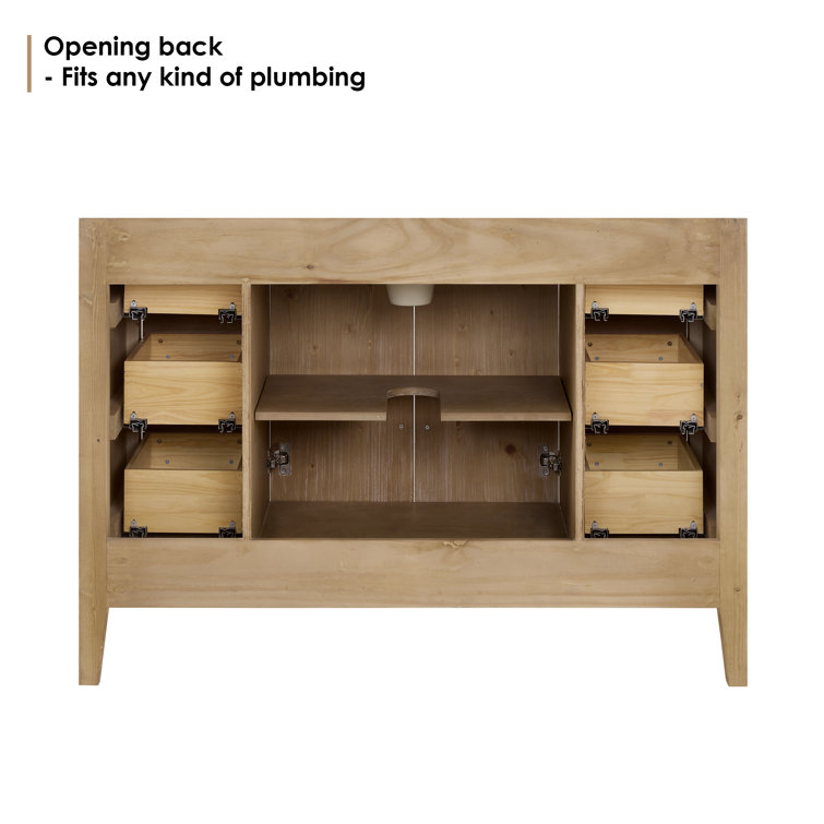 Laurel 47.2" Weathered Fir Freestanding Bathroom Vanity Base