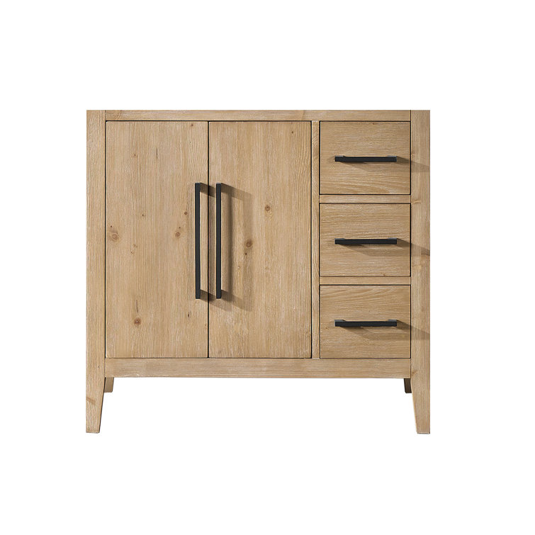 Laurel 35.2" Weathered Fir Single Bathroom Vanity Base