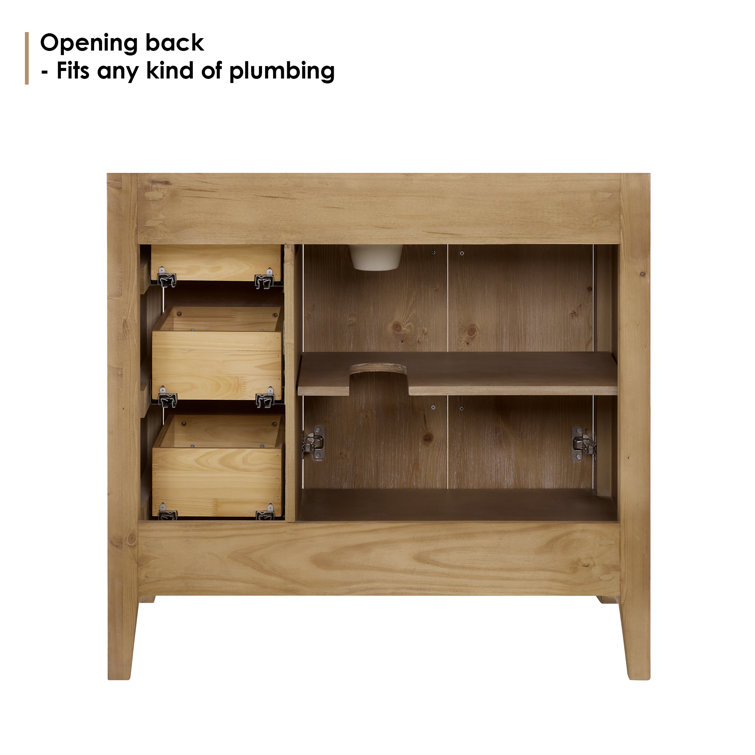 Laurel 35.2" Weathered Fir Single Bathroom Vanity Base