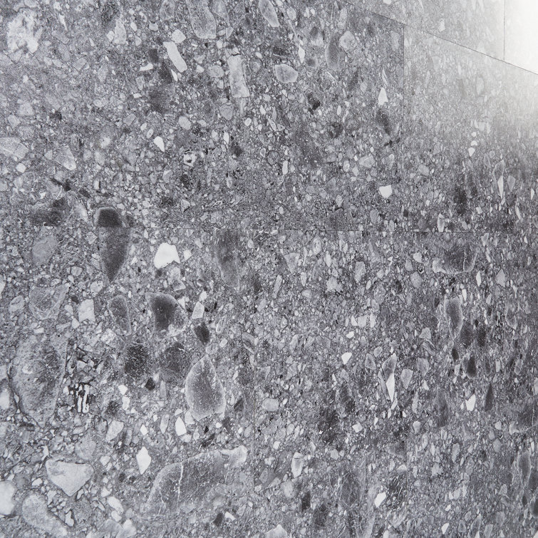 Charcoal Black 12" x 24" Matte LVT Tile with Water Protection