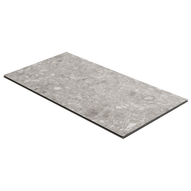 Gray Terrazzo Look 12" x 24" Waterproof Vinyl Tile