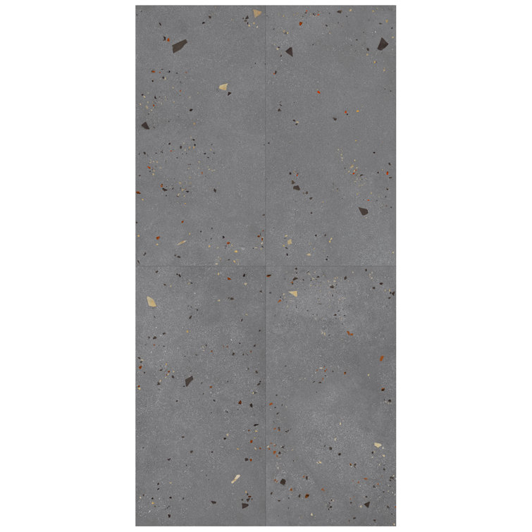 Charcoal Gray Large Format Matte Porcelain Shower Tile