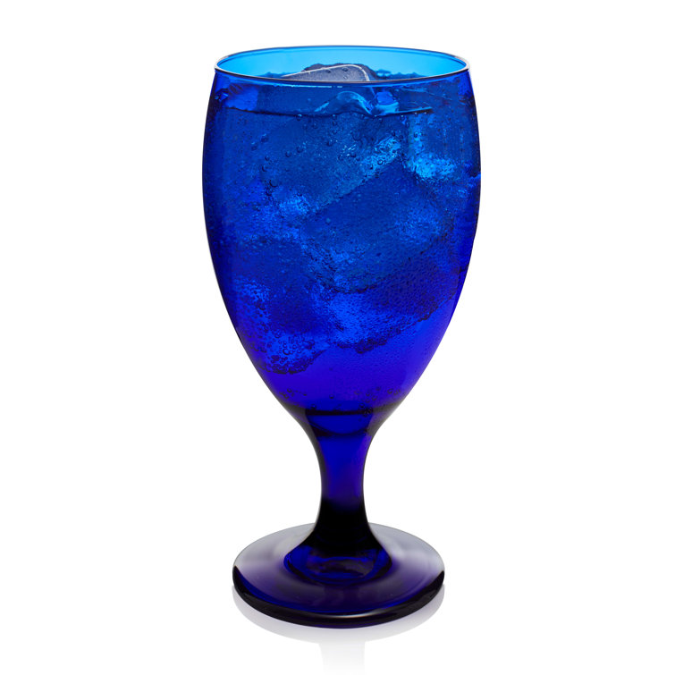 Libbey 16.25 Oz Cobalt Blue Iced Tea Goblets Set of 12