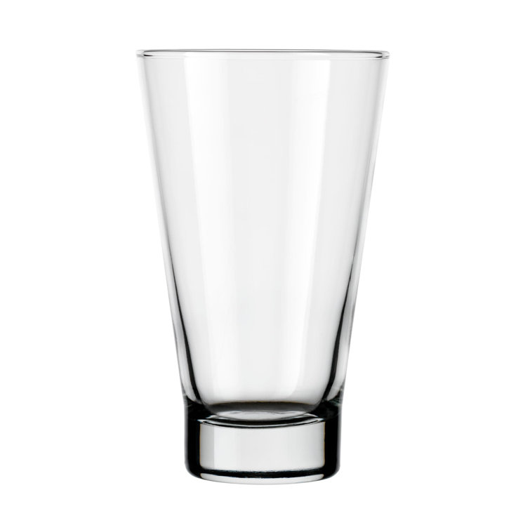 Modern Clear Glass Tumbler Set, 14-Ounce, Set of 6