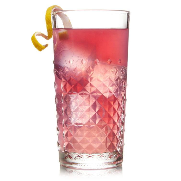 Libbey Carats 14-Ounce Faceted Tumbler Glass Set