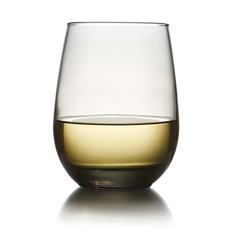 Libbey Classic Smoke Stemless Wine Glasses, Set of 6