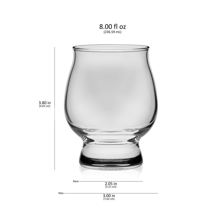 Libbey Signature Clear Glass Bourbon Tasting Set, 8-ounce, Set of 4