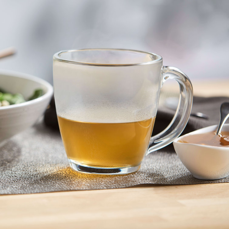 Libbey 15.5 Ounce Clear Glass Tapered Mugs, Set of 8