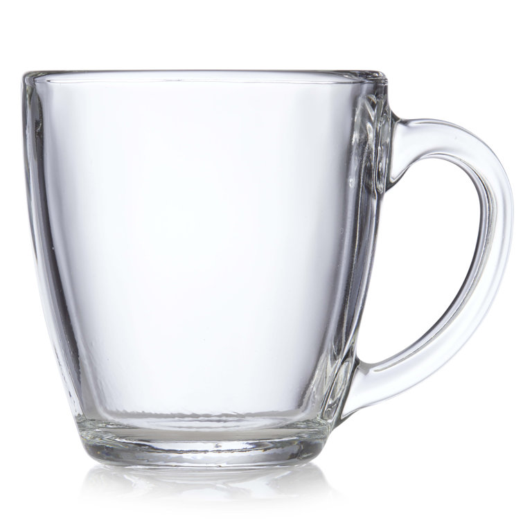 Libbey 15.5 Ounce Clear Glass Tapered Mugs, Set of 8