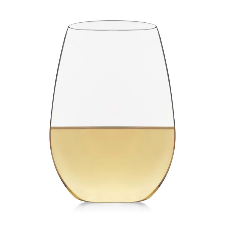 Libbey Signature Clear 21 oz Stemless White Wine Glasses Set of 4