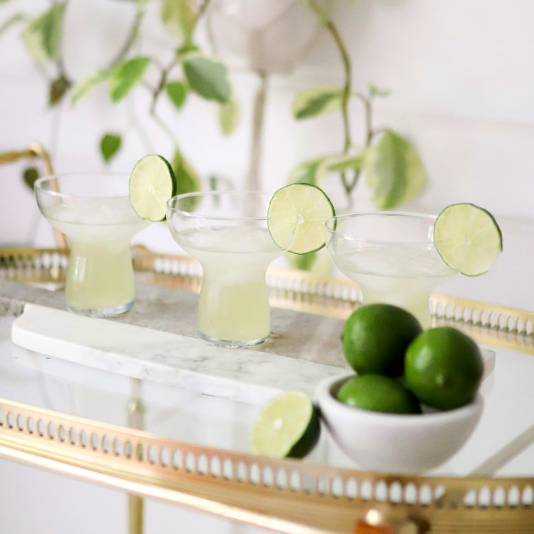 Libbey Clear Glass Stemless Margarita Glasses Set of 6