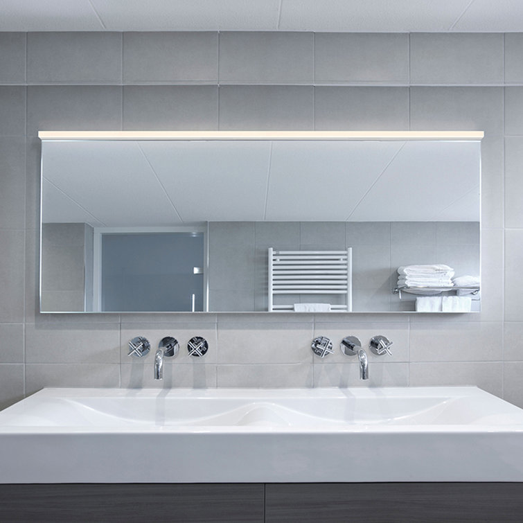 Sleek Satin White 72" LED Bath Bar with Dimmable Feature