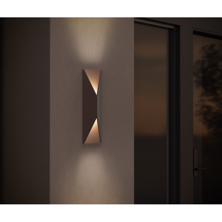 Prisma Textured Bronze LED Flush Mounted Sconce 18 in