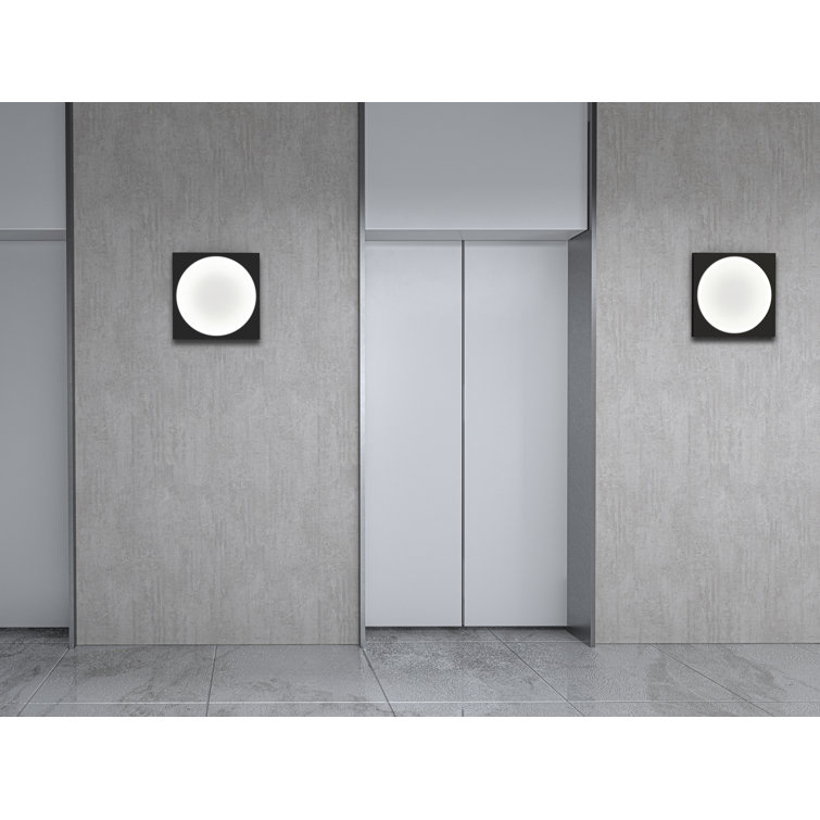 Vuoto 15" Symmetrical Black Aluminum LED Wall Sconce