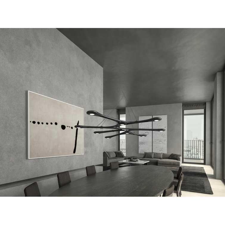 Sleek Satin White Aluminum LED Island Pendant