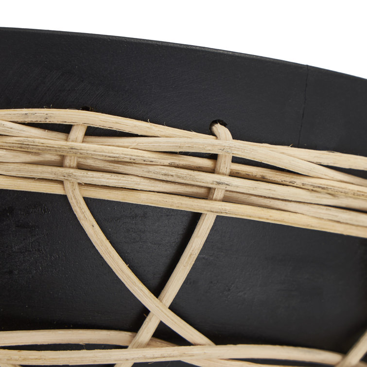 Neyla Black and Natural Handmade Mango Wood Decorative Bowl