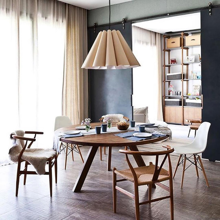 Ash Black Reconstructed Wood Veneer 28" LED Pendant Light