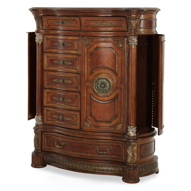 Villa Valencia Brown Traditional 8-Drawer Gentleman's Chest