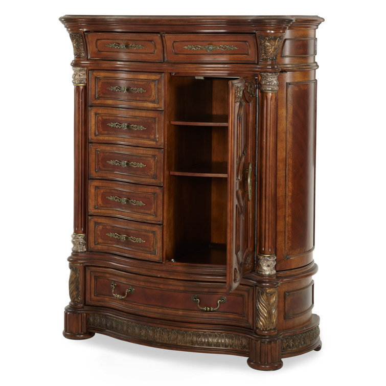 Villa Valencia Brown Traditional 8-Drawer Gentleman's Chest