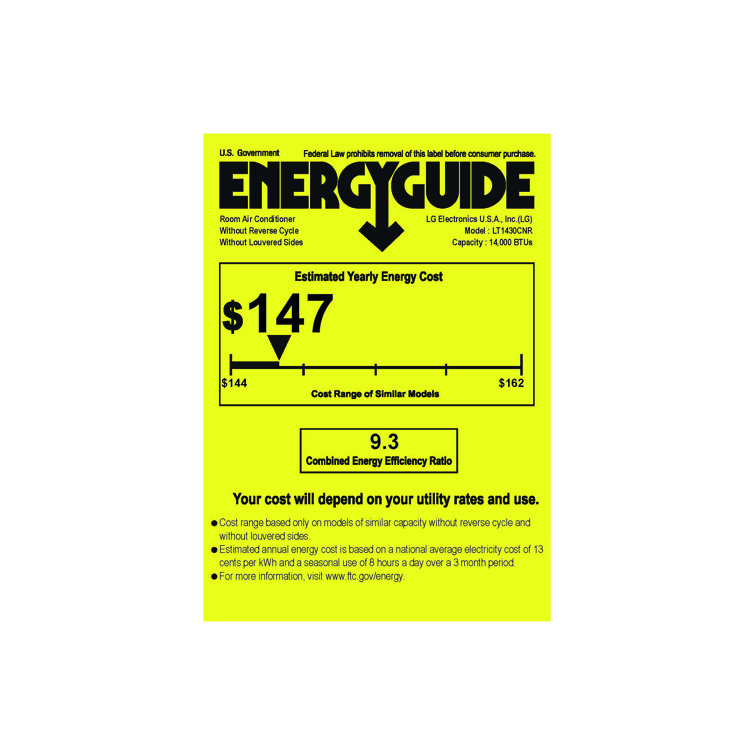 LG 14,000 BTU White Through-the-Wall Air Conditioner with Remote