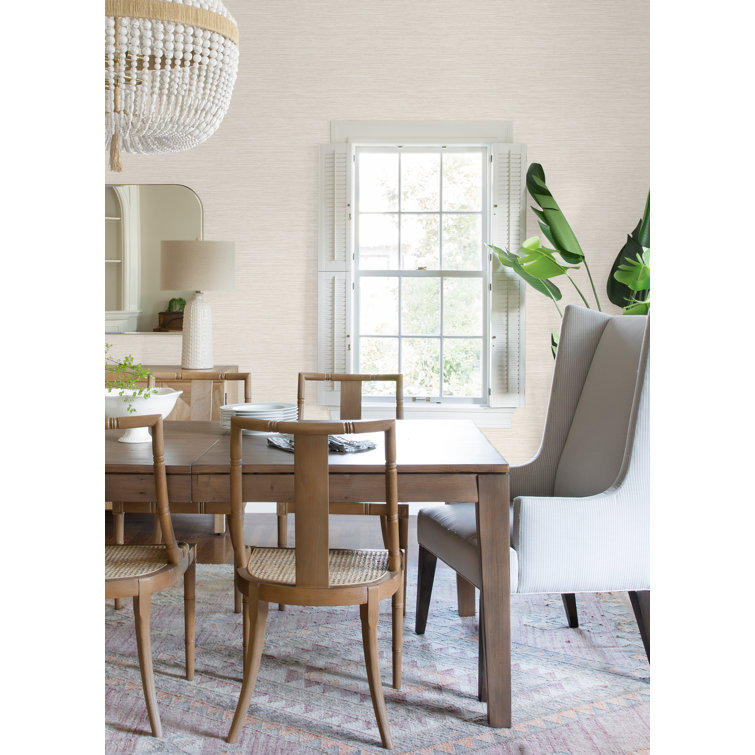 Neutral Grasscloth Self-Adhesive Peel and Stick Wallpaper Roll