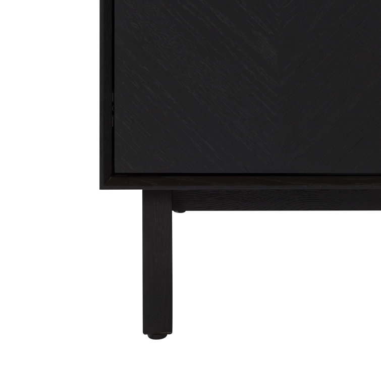 Adele 36'' Black Oak Single Bathroom Vanity Base