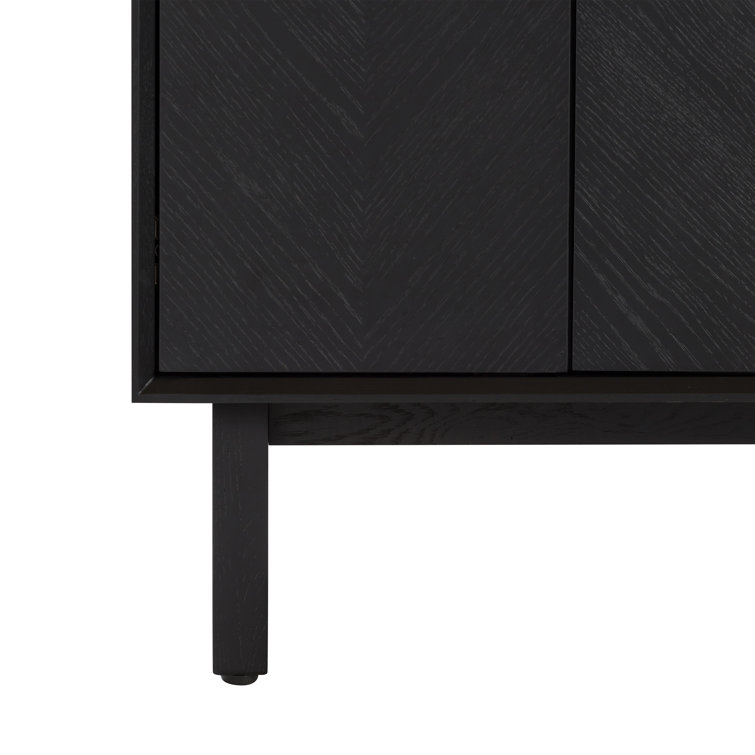 Adele 48'' Black Oak Single Bathroom Vanity Base
