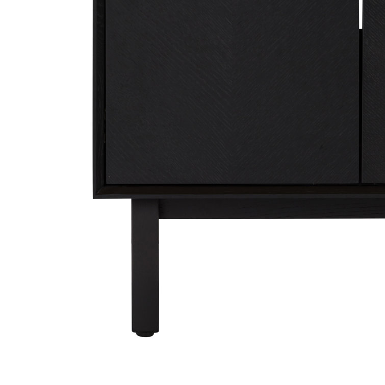 Adele 60'' Black Oak Double Bathroom Vanity Base