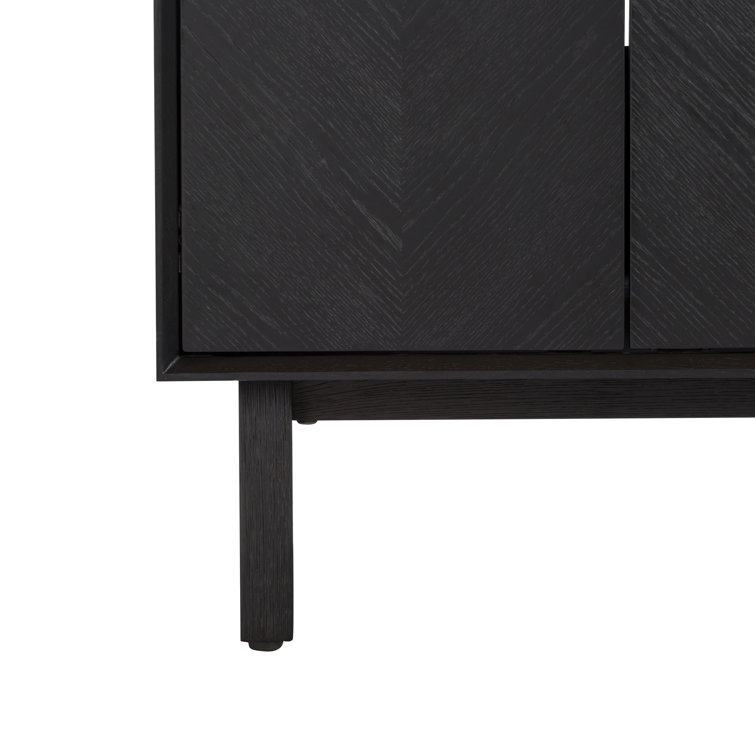 Adele 72-Inch Black Oak Double Freestanding Vanity Cabinet