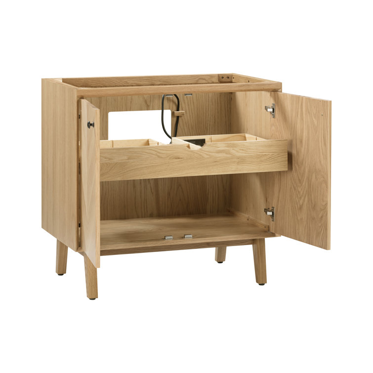 Adele 36'' Natural Oak Single Bathroom Vanity Base