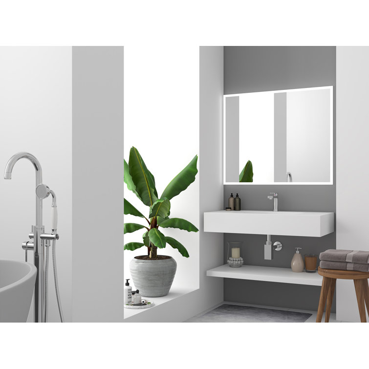 Pyramid 36" Matte White Solid Surface Wall-Mount Bathroom Sink