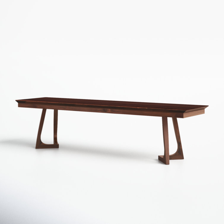 Farran Mid-Century Modern Solid Walnut Bench